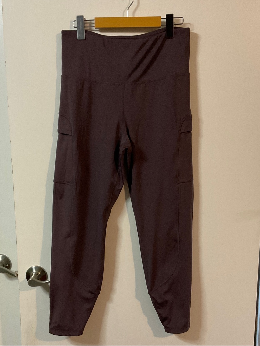 Joe Fresh Dark Plum High-Waist leggings with Side Pockets